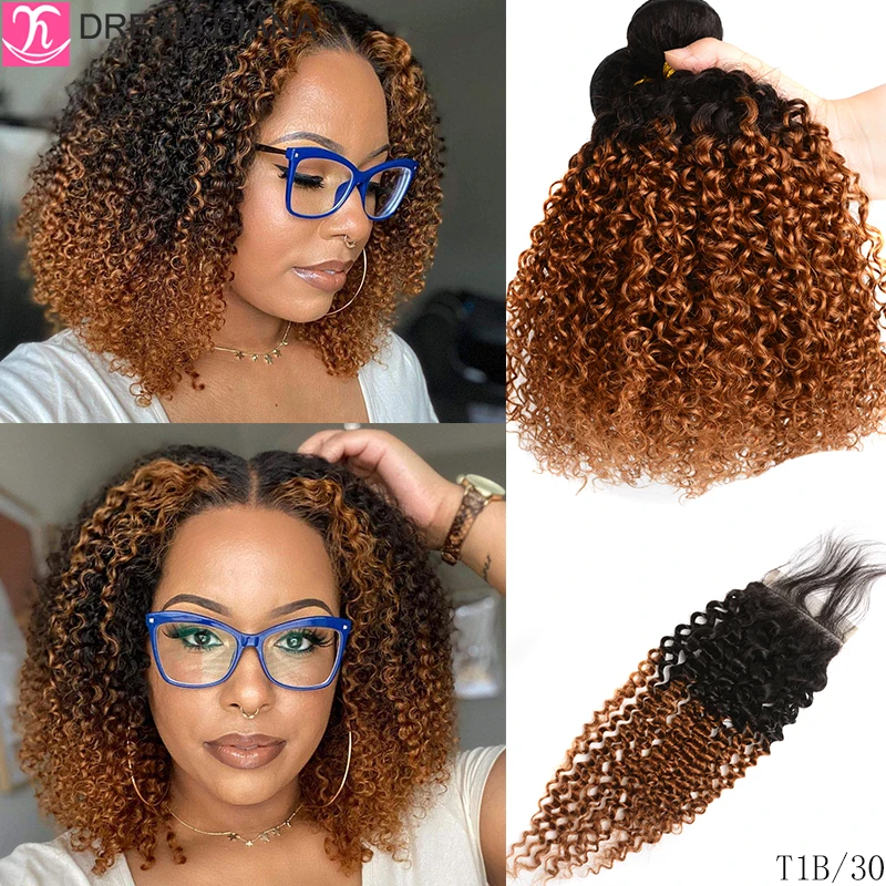 DreamDiana Ombre Malaysian Curly With Closure 100% Remy Human Hair Bundles With Closure Ombre Afro Kinky Curly Hair With Closure
DreamDiana Ombre Malaysian Curly With Closure 100% Remy Human Hair Bundles With Closure Ombre Afro Kinky Curly Hair With Closure