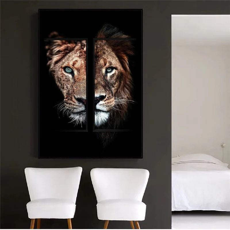 Lion and Lioness Abstract Canvas Paintings on the Wall Art Posters and Prints African Lions Animals Art Pictures For Living Room
Lion and Lioness Abstract Canvas Paintings on the Wall Art Posters and Prints African Lions Animals Art Pictures For Living Room