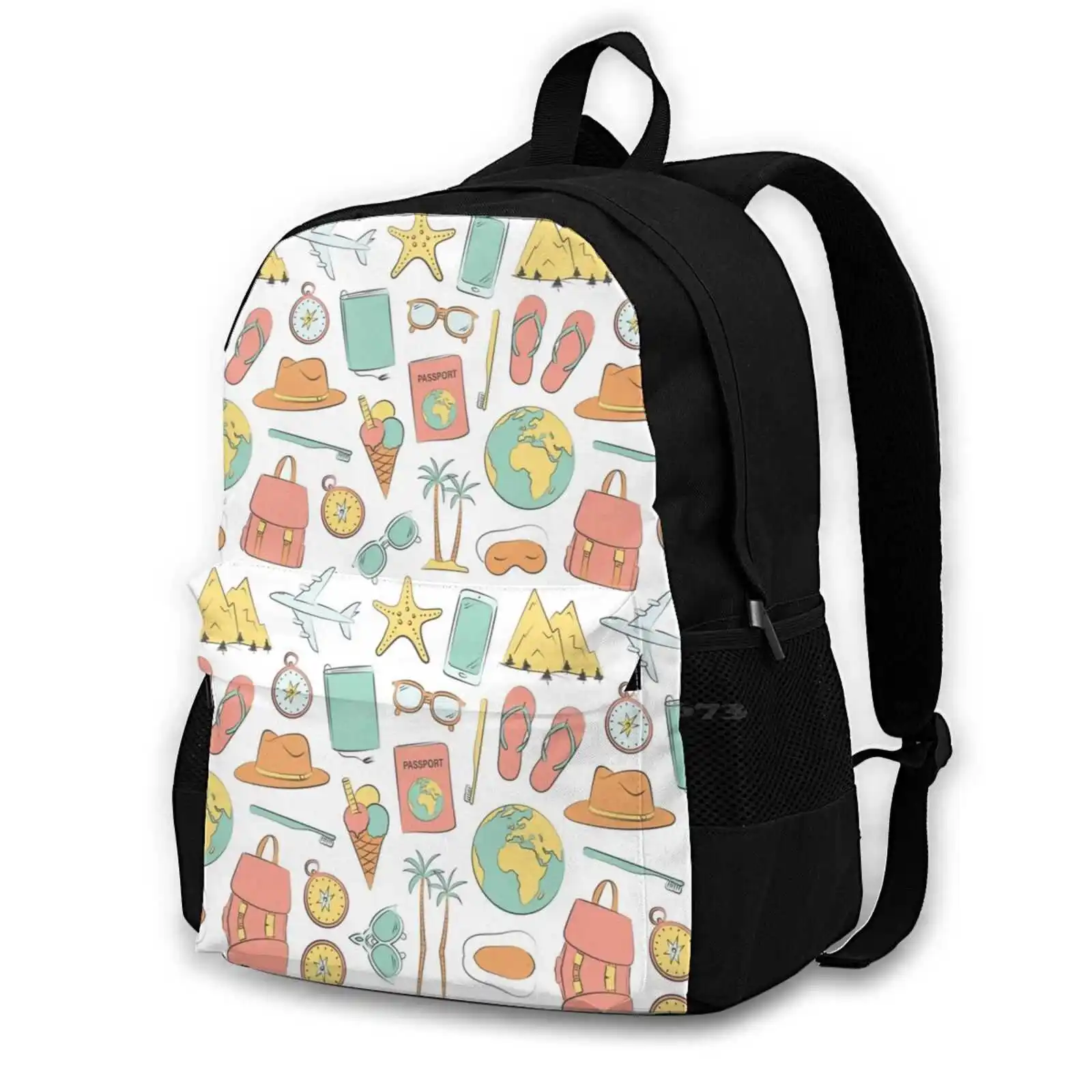 Colorful Travel Illustration Pattern. Summer Traveling Art. White. Women Men Teens Laptop Travel School Bags Travel Traveling
Colorful Travel Illustration Pattern. Summer Traveling Art. White. Women Men Teens Laptop Travel School Bags Travel Traveling