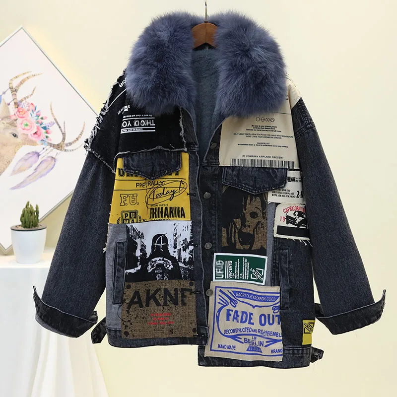 New Style Winter Jackets Women Lambswool Coat Korean Irregular Denim Jeans Jackets Female Long Thicken Warm Fur Parka Coats Tops
New Style Winter Jackets Women Lambswool Coat Korean Irregular Denim Jeans Jackets Female Long Thicken Warm Fur Parka Coats Tops
