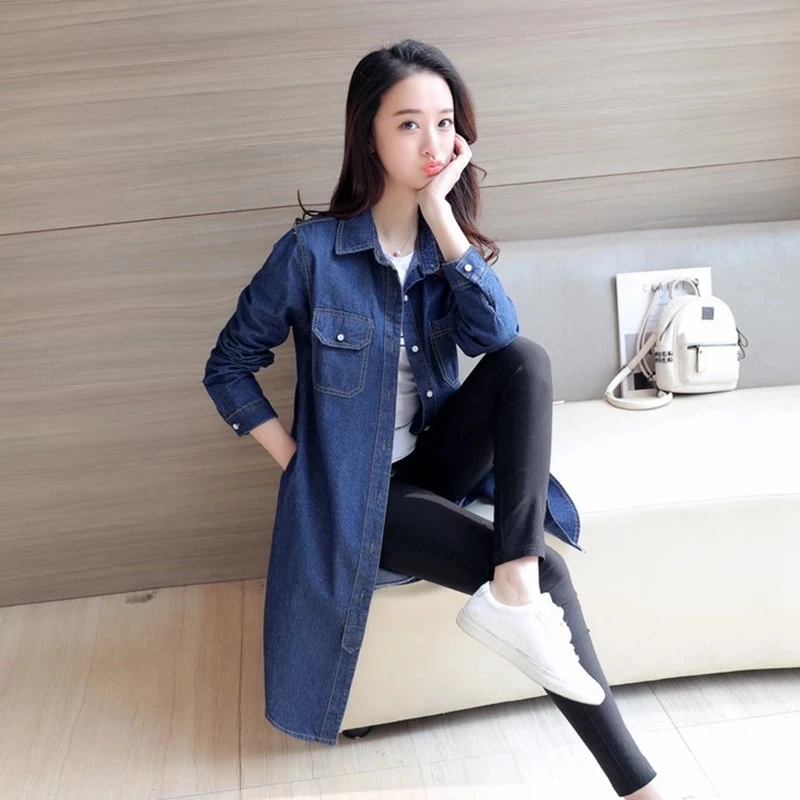 2021 New Spring Autumn Women Denim Jacket Long Jacket Full Sleeves Single Breast Slim Loose Casual Washed Coat
2021 New Spring Autumn Women Denim Jacket Long Jacket Full Sleeves Single Breast Slim Loose Casual Washed Coat