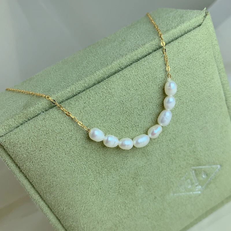 Natural Freshwater Pearl Necklace 925 Silver Gold Chains For Women 2022 Personalized Mother's Day Gift Jewelry
Natural Freshwater Pearl Necklace 925 Silver Gold Chains For Women 2022 Personalized Mother's Day Gift Jewelry