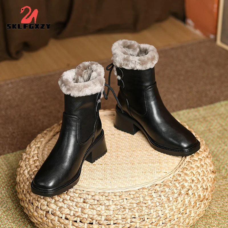 Women Winter Shoes New Natural Wool Warm Women Snow Boots Martin Genuine Leather Short Boots
Women Winter Shoes New Natural Wool Warm Women Snow Boots Martin Genuine Leather Short Boots