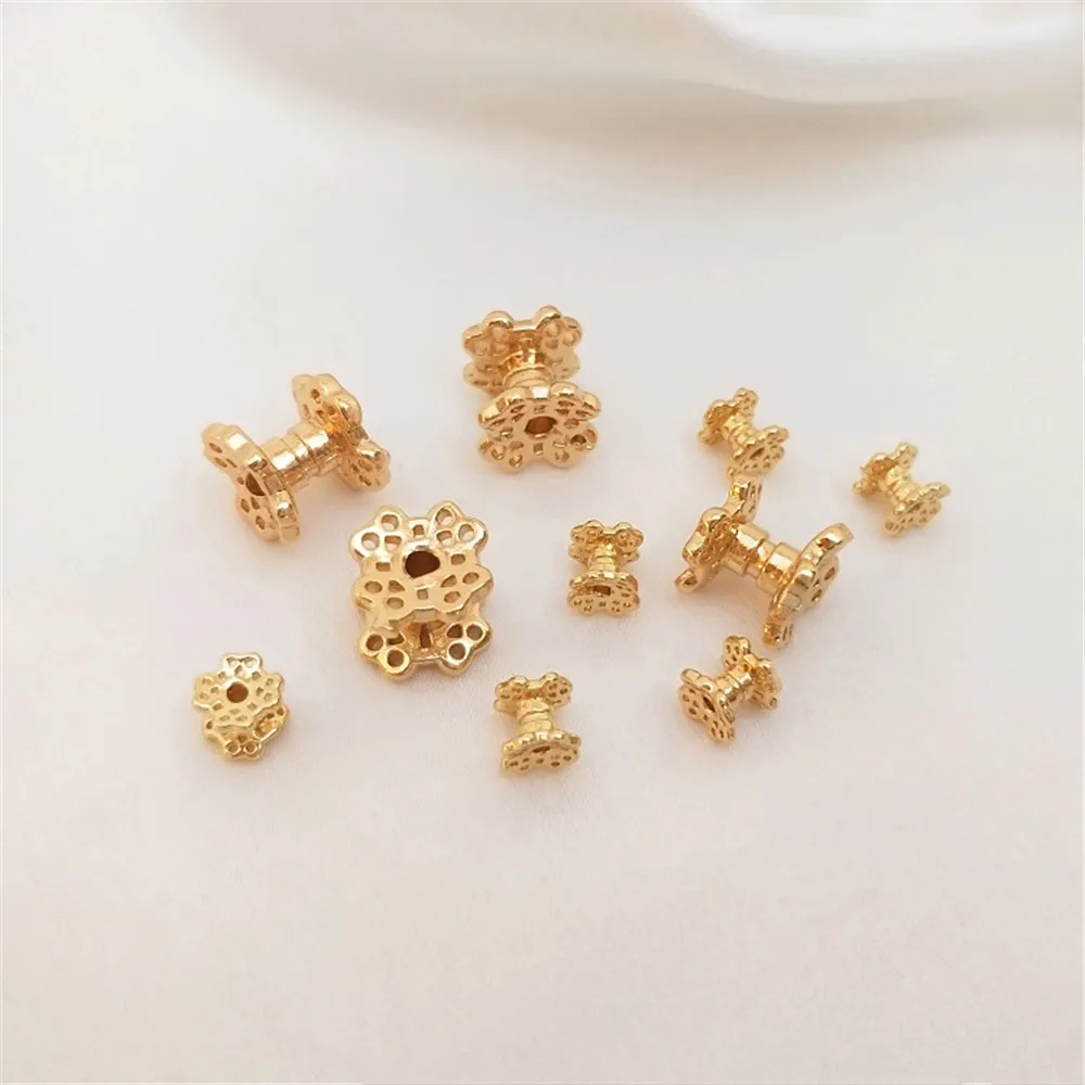 14K plated gold Color Double-sided receptor. bead receptor. hand-beaded DIY bracelet string first jewelry accessories
14K plated gold Color Double-sided receptor. bead receptor. hand-beaded DIY bracelet string first jewelry accessories