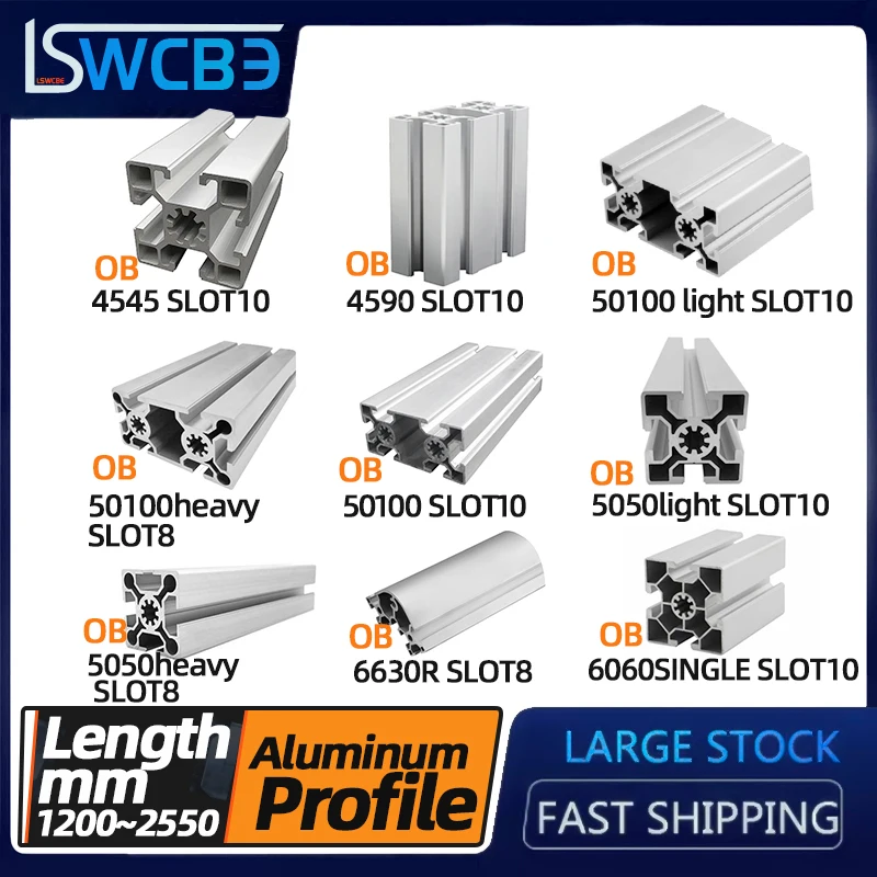 European standard aluminum alloy industrial aluminum profile 4545 50100 5050 6630 small automatic rail equipment profile flow
European standard aluminum alloy industrial aluminum profile 4545 50100 5050 6630 small automatic rail equipment profile flow