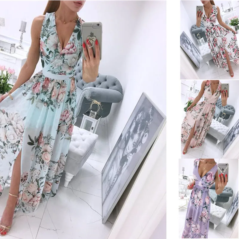 Summer Women Fashion V-neck Chiffon Print Dress Bohemian Dress Women's Clothes Female Pullover Dress
Summer Women Fashion V-neck Chiffon Print Dress Bohemian Dress Women's Clothes Female Pullover Dress