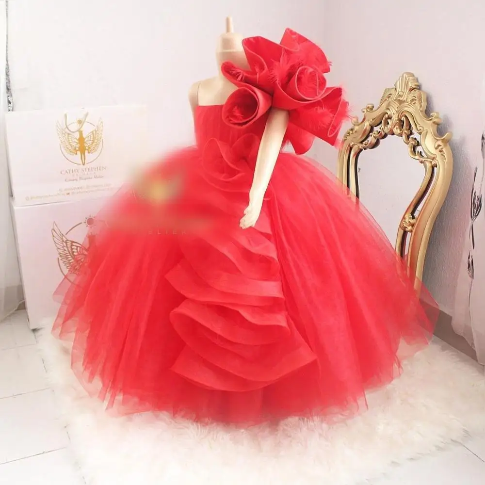 One Shouler Floral Ball Gown Flower Girl Dresses Ruffle Combined Hand Made Flower Girl Pageant Gowns First Communion Dress
One Shouler Floral Ball Gown Flower Girl Dresses Ruffle Combined Hand Made Flower Girl Pageant Gowns First Communion Dress