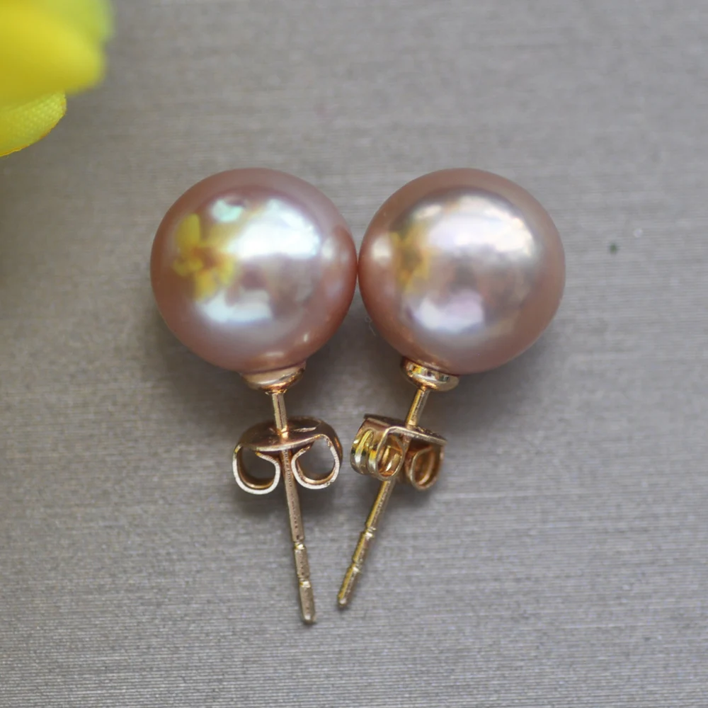 Z10660 A++ 10mm Natural Metallic-luster Round Edison Keshi Pearl Stud Earring
Z10660 A++ 10mm Natural Metallic-luster Round Edison Keshi Pearl Stud Earring