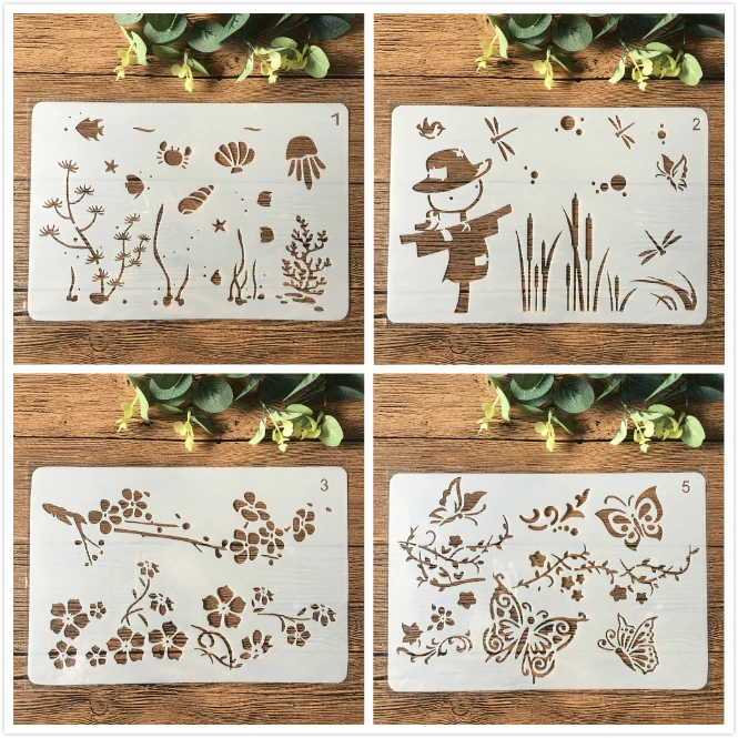4Pcs/Set 26cm Sea Flower Butterfly DIY Layering Stencils Painting Scrapbooking Stamping Embossing Album Paper Card Template
4Pcs/Set 26cm Sea Flower Butterfly DIY Layering Stencils Painting Scrapbooking Stamping Embossing Album Paper Card Template