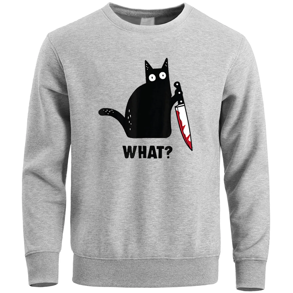 Black Cat What Take A Knife Crewneck Hoodie Street Winter Warm Outdoor Hoodies Printed Top Men Casual Pullover Loose Sweatshirt
Black Cat What Take A Knife Crewneck Hoodie Street Winter Warm Outdoor Hoodies Printed Top Men Casual Pullover Loose Sweatshirt
