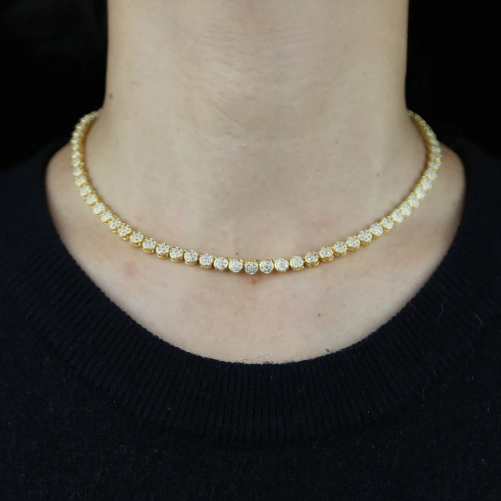 2025 New Fashion Delicate 5mmTennis Chain Choker Necklace Women Bridal Hip Hop Iced Out Sparking Bling 5A CZ Charms Jewelry
2025 New Fashion Delicate 5mmTennis Chain Choker Necklace Women Bridal Hip Hop Iced Out Sparking Bling 5A CZ Charms Jewelry
