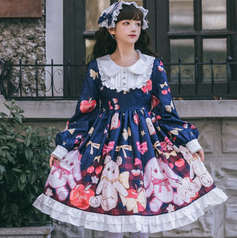 Palace princess sweet lolita dress retro doll collar falbala high waist victorian dress kawaii girl gothic lolita op loli cos
Palace princess sweet lolita dress retro doll collar falbala high waist victorian dress kawaii girl gothic lolita op loli cos