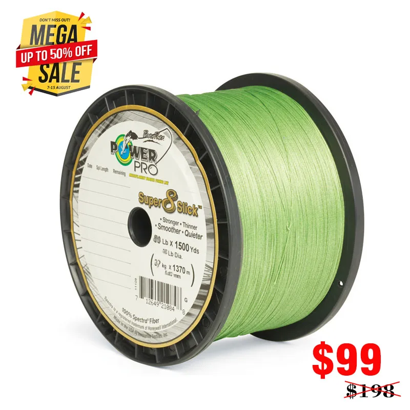 Saltwater Fishing POWER Pr0 braided PE Fishing Line 8 Slisk line Pro Super Power USA 1500 yds PE 8 braided Fishing Line
Saltwater Fishing POWER Pr0 braided PE Fishing Line 8 Slisk line Pro Super Power USA 1500 yds PE 8 braided Fishing Line