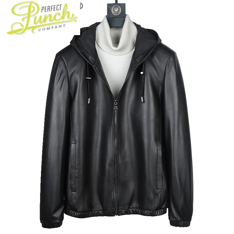 Leather Genuine Jacket Men Hooded Real Sheepskin Coat Spring Plus Size Leather Jackets Veste Cuir Homme A19009 KJ2112
Leather Genuine Jacket Men Hooded Real Sheepskin Coat Spring Plus Size Leather Jackets Veste Cuir Homme A19009 KJ2112