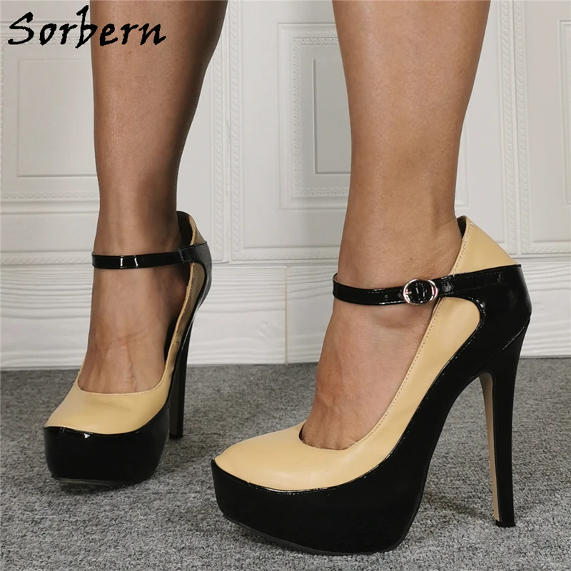 Sorbern Fashion Women Pump Shoes High Heel Ankle Strap Stilettos Platform Shoes Ankle Strap Black Shoes For Women Multi Colors
Sorbern Fashion Women Pump Shoes High Heel Ankle Strap Stilettos Platform Shoes Ankle Strap Black Shoes For Women Multi Colors