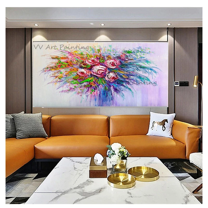 The Color Flower Handmade Abstract Flora Oil Painting on Canvas Picture Artwork Palette Knife Artwork For Living Room Decoration
The Color Flower Handmade Abstract Flora Oil Painting on Canvas Picture Artwork Palette Knife Artwork For Living Room Decoration