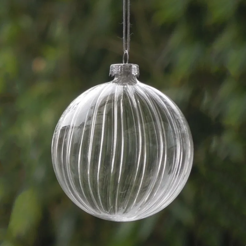 12pcs/pack Diameter=10cm Middle Size Transparent Striped Glass Ball Home Decoration Christmas Day Tree Pendant Hanging Globe
12pcs/pack Diameter=10cm Middle Size Transparent Striped Glass Ball Home Decoration Christmas Day Tree Pendant Hanging Globe