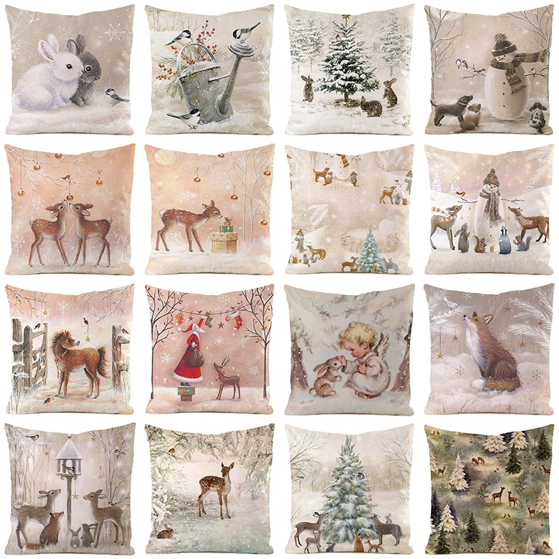 Christmas Decorative Pillow Covers for Home PLA Cool Fiber Cushion Cover 18x18in Cute Animal Throw Pillowcase Xmas Decorations
Christmas Decorative Pillow Covers for Home PLA Cool Fiber Cushion Cover 18x18in Cute Animal Throw Pillowcase Xmas Decorations
