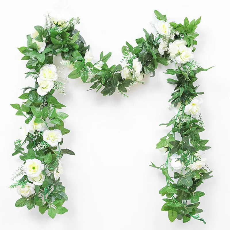 2X 2.4M Artificial flower Silk Rose Garland Vine Ivy Green Leaves leaf Home Wedding Party hotel office Garden Decor
2X 2.4M Artificial flower Silk Rose Garland Vine Ivy Green Leaves leaf Home Wedding Party hotel office Garden Decor
