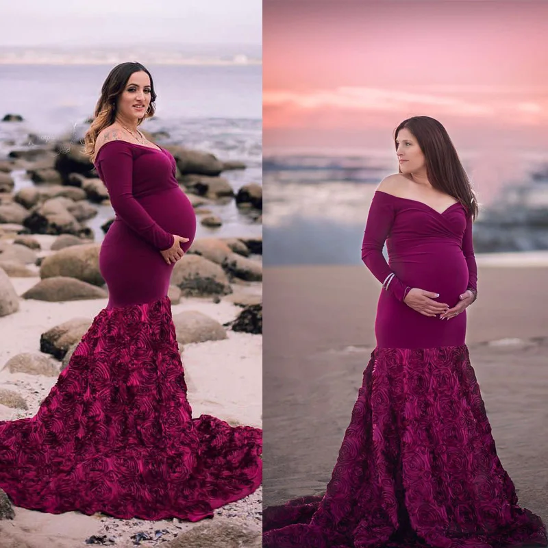 Winter Off Shoulder Long Sleeves 3D Rose Ruffles Party Sleepwear Nightgown Robes Evening Dress Photography Boudoir Paja
Winter Off Shoulder Long Sleeves 3D Rose Ruffles Party Sleepwear Nightgown Robes Evening Dress Photography Boudoir Paja