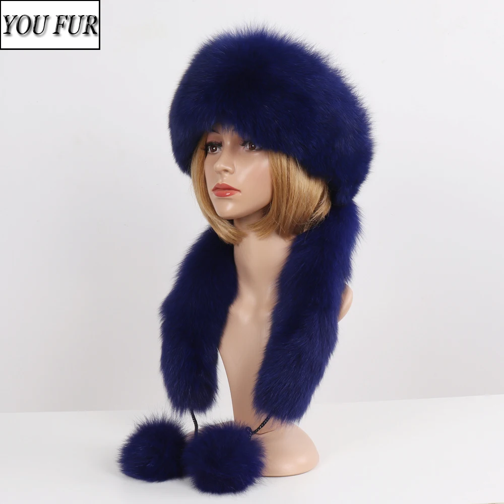 Women Russia Winter Real Fox Fur Hat Warm Soft Fluffy Genuine Fox Fur Cap Luxurious Lady Good Quality Real Fox Fur Bomber Hats
Women Russia Winter Real Fox Fur Hat Warm Soft Fluffy Genuine Fox Fur Cap Luxurious Lady Good Quality Real Fox Fur Bomber Hats