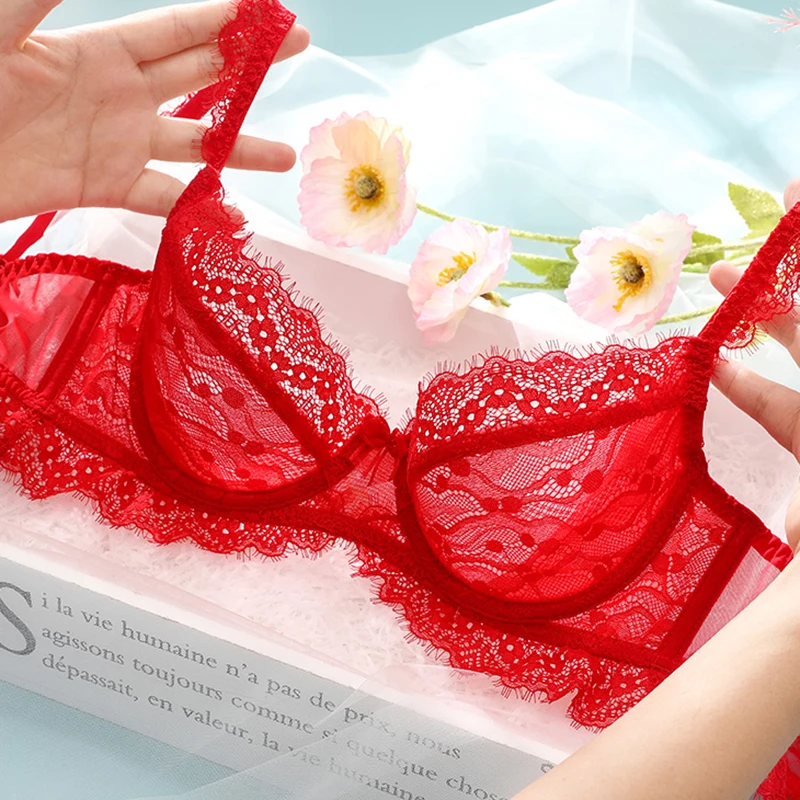 Red Transparent Sexy Lingerie Women Bra And Panty Sets Plus Size C D Underwire Push Up Brassiere Embroidery Female Underwear Set
Red Transparent Sexy Lingerie Women Bra And Panty Sets Plus Size C D Underwire Push Up Brassiere Embroidery Female Underwear Set