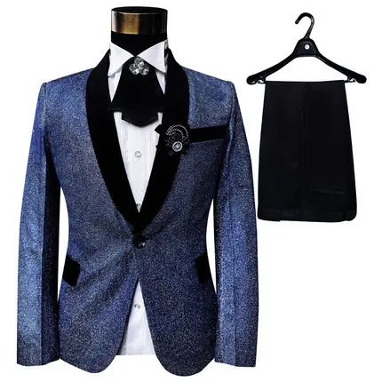 Freeship 100%real mens silver blue tuxedo suit with collar flower/event/studio/stage performance/jacket with pants
Freeship 100%real mens silver blue tuxedo suit with collar flower/event/studio/stage performance/jacket with pants