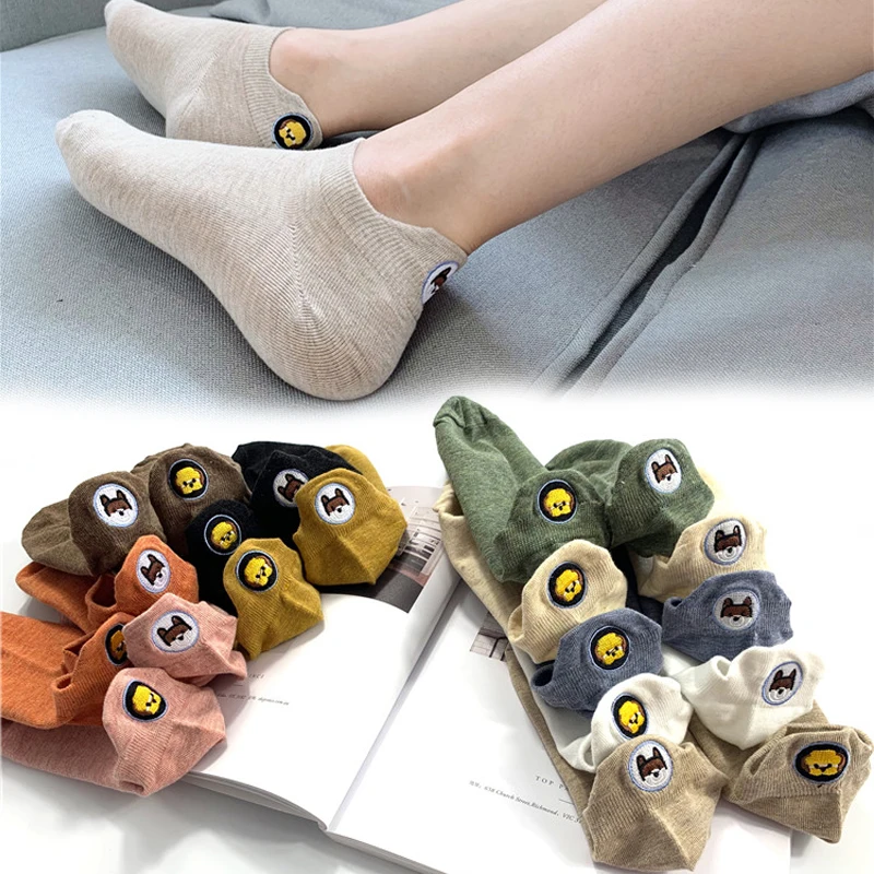 5 pair of cotton embroidery womens socks Spring Summer lady leisure short socks cute socks styleable breathable ankle socks
5 pair of cotton embroidery womens socks Spring Summer lady leisure short socks cute socks styleable breathable ankle socks