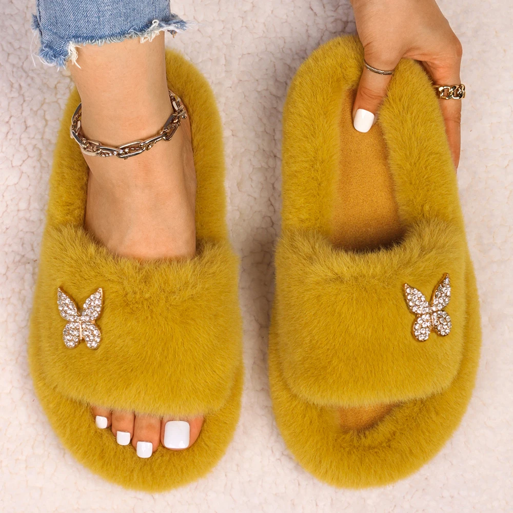 Fluffy Slippers Women Furry Slides Faux Fur Flip Flops Cute Ladies Butterfly Home Slippers Platform Sandals Flats Winter shoes
Fluffy Slippers Women Furry Slides Faux Fur Flip Flops Cute Ladies Butterfly Home Slippers Platform Sandals Flats Winter shoes