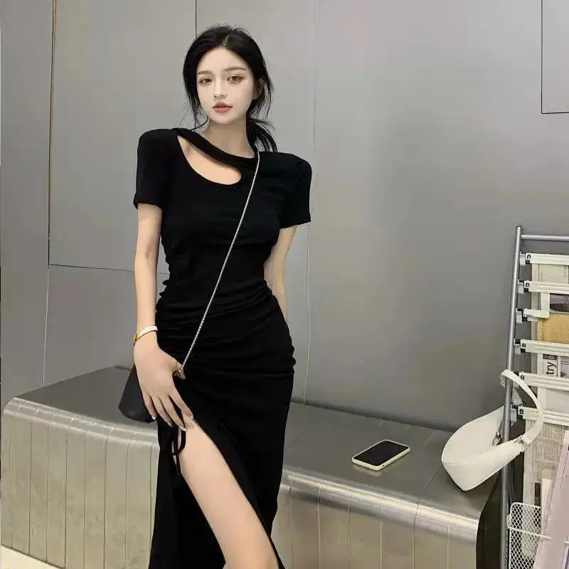 Casual dress summer 2021 new split cut out drawstring pleated sexy show thin solid hip skirt
Casual dress summer 2021 new split cut out drawstring pleated sexy show thin solid hip skirt