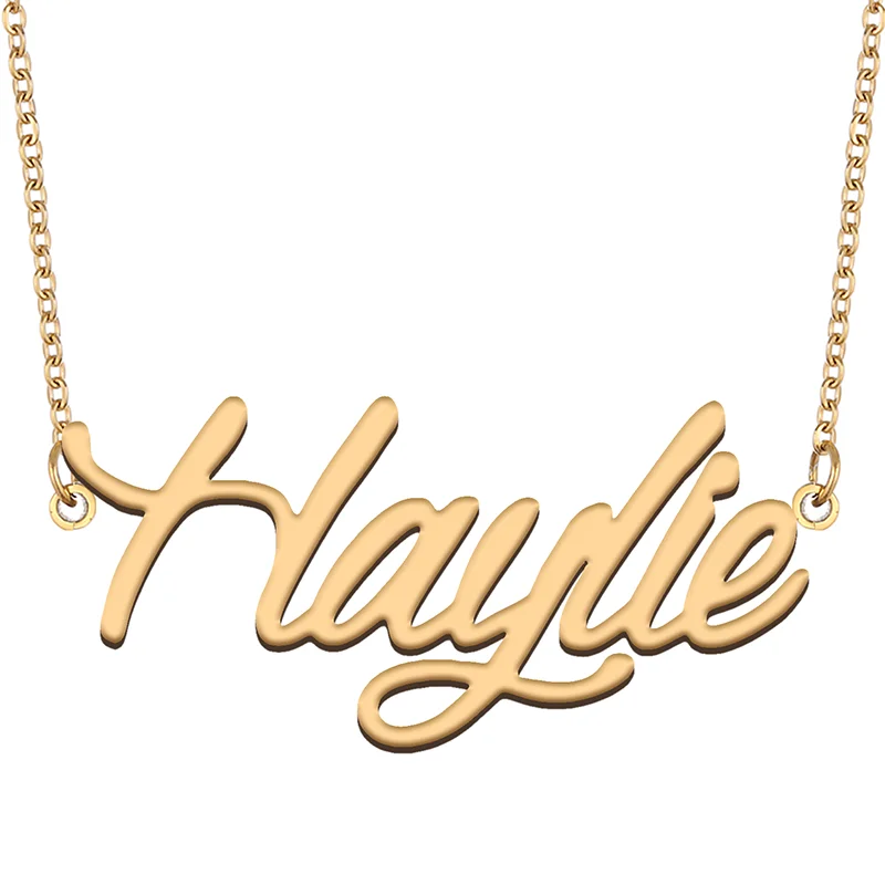 Necklace with Name Haylie for His Her Family Member Best Friend Birthday Gifts on Christmas Mother Day Valentine's Day
Necklace with Name Haylie for His Her Family Member Best Friend Birthday Gifts on Christmas Mother Day Valentine's Day