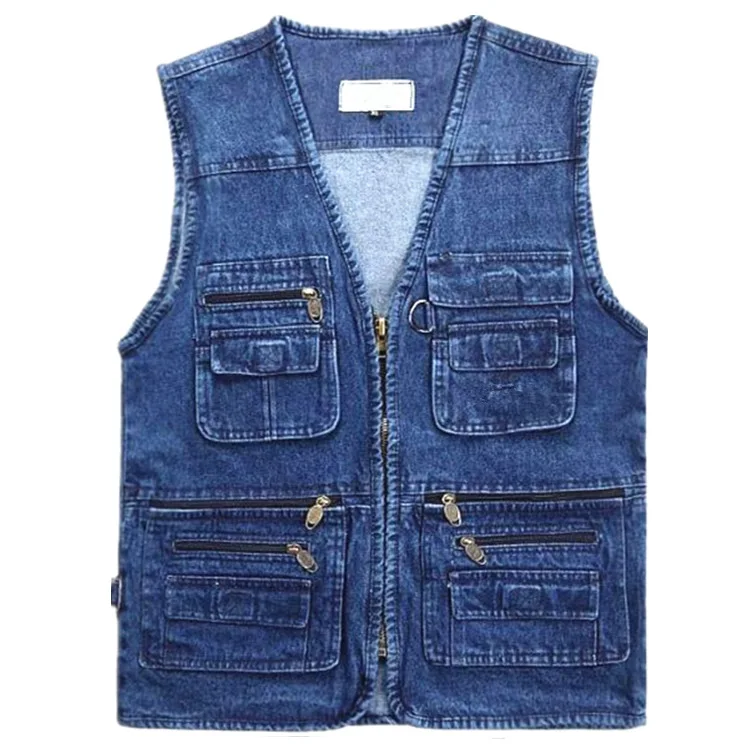 Big Size Fishing Vests V-Neck Multi Denim Work Vest Mens Solid Casual Waistcoat with Many Pockets Fishing Vest Sleeveless Jacket
Big Size Fishing Vests V-Neck Multi Denim Work Vest Mens Solid Casual Waistcoat with Many Pockets Fishing Vest Sleeveless Jacket