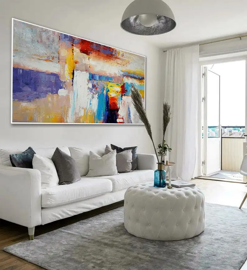 Modern Contemporary Canvas Art Bright Color Artwork Colorful Large Abstract Wall Art Palette Knife Handmade Acrylic Painting
Modern Contemporary Canvas Art Bright Color Artwork Colorful Large Abstract Wall Art Palette Knife Handmade Acrylic Painting