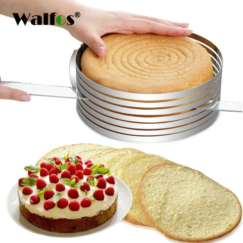 WALFOS Adjustable Stainless Steel Bread Cake Cutter Slicer Cake Stand Cutting Fixator Cake Mold Baking Pan Kitchen Accessories
WALFOS Adjustable Stainless Steel Bread Cake Cutter Slicer Cake Stand Cutting Fixator Cake Mold Baking Pan Kitchen Accessories