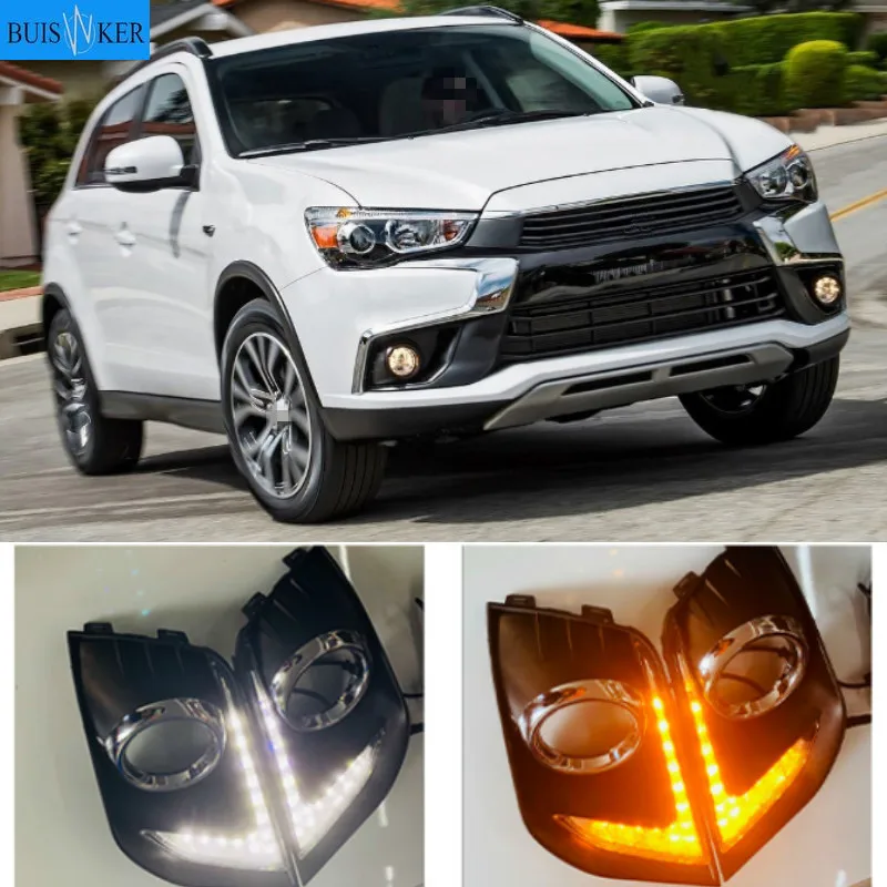 LED Daytime Running Lights For Mitsubishi Outlander Sport ASX RVR 2016 2017 2018 2019 DRL Fog lamp cover with yellow signal
LED Daytime Running Lights For Mitsubishi Outlander Sport ASX RVR 2016 2017 2018 2019 DRL Fog lamp cover with yellow signal