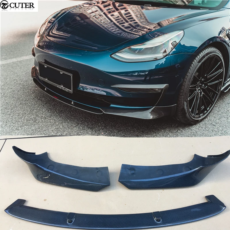 Model 3 C style Carbon Fiber FRP Front Bumper Lip Splitter for Tesla Model 3 Car body kit
Model 3 C style Carbon Fiber FRP Front Bumper Lip Splitter for Tesla Model 3 Car body kit