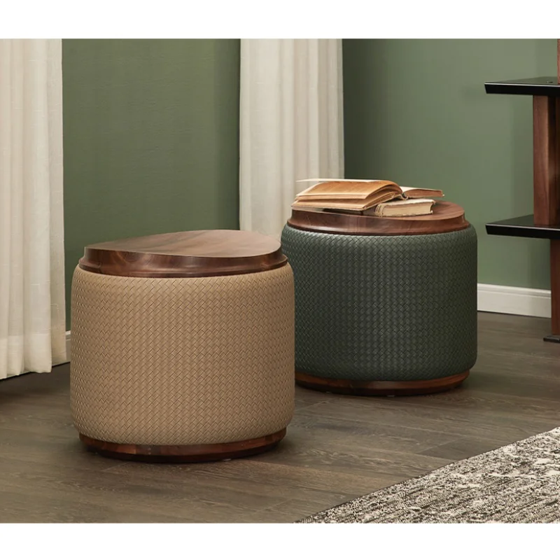 GY Black Walnut a Wooden Bench Authentic Leather Weave Solid Wood Small Bench Low Stool Wooden Pier Creative Coffee Table Stool
GY Black Walnut a Wooden Bench Authentic Leather Weave Solid Wood Small Bench Low Stool Wooden Pier Creative Coffee Table Stool