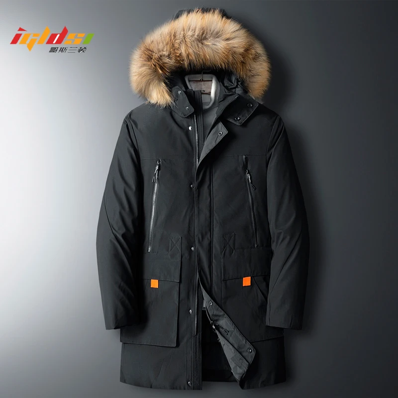 Men's Thick Winter Down Jacket Warm Parkas Streetwear Hooded Long Fur Collar Outwear Coats Slim Male Windproof Padded Overcoat
Men's Thick Winter Down Jacket Warm Parkas Streetwear Hooded Long Fur Collar Outwear Coats Slim Male Windproof Padded Overcoat