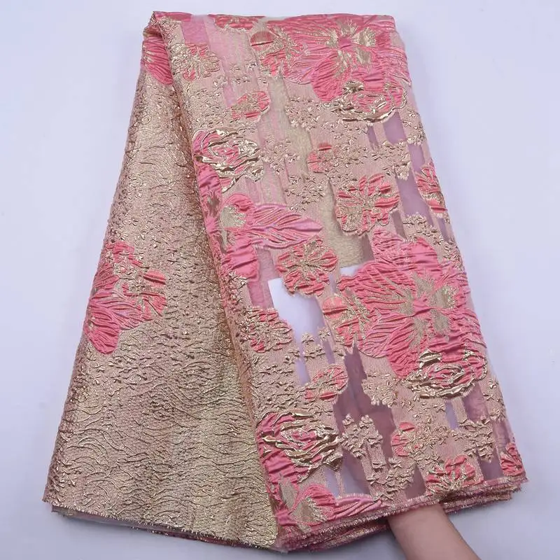 Pink Gold African Lace Fabric 2020 High Quality Embroidered Brocade Lace French Tulle Lace Fabric For nigerian Party Dress S1880
Pink Gold African Lace Fabric 2020 High Quality Embroidered Brocade Lace French Tulle Lace Fabric For nigerian Party Dress S1880