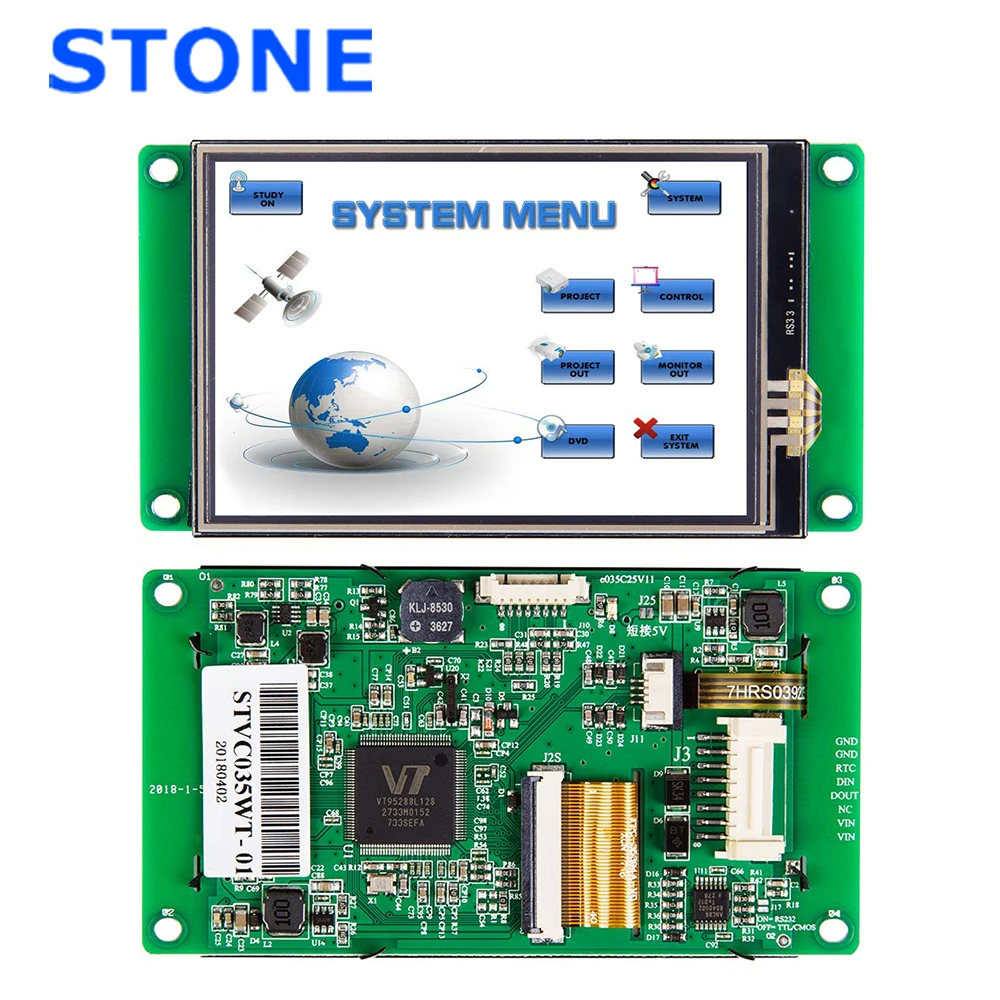 Полноцветный дисплей STONE Technology 3,5 "TFT LCD с 4-проводным резистивным сенсорным экраном
Полноцветный дисплей STONE Technology 3,5 "TFT LCD с 4-проводным резистивным сенсорным экраном
