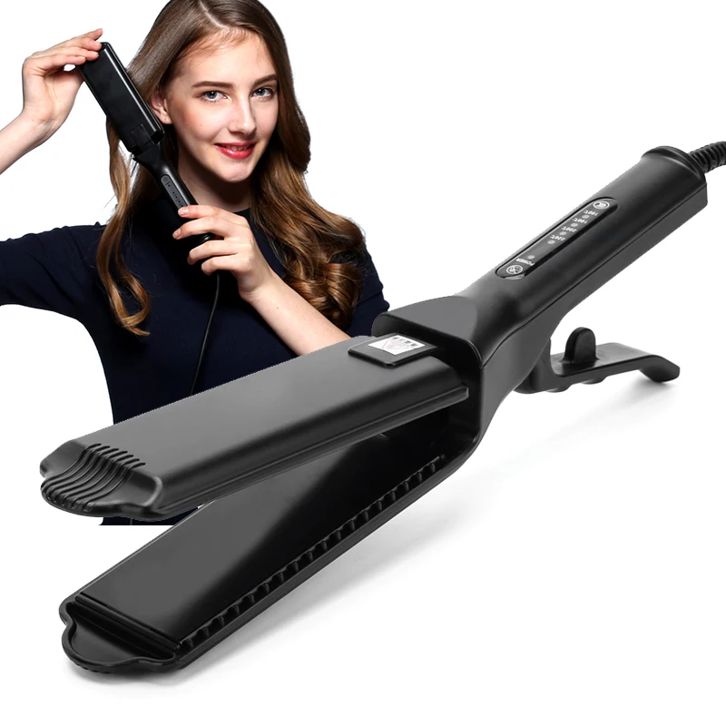 Professional Straightening Irons Scissor Styling Flat Iron Tourmaline Ceramic Heating Wide Plates Black Straight Hair Tool
Professional Straightening Irons Scissor Styling Flat Iron Tourmaline Ceramic Heating Wide Plates Black Straight Hair Tool