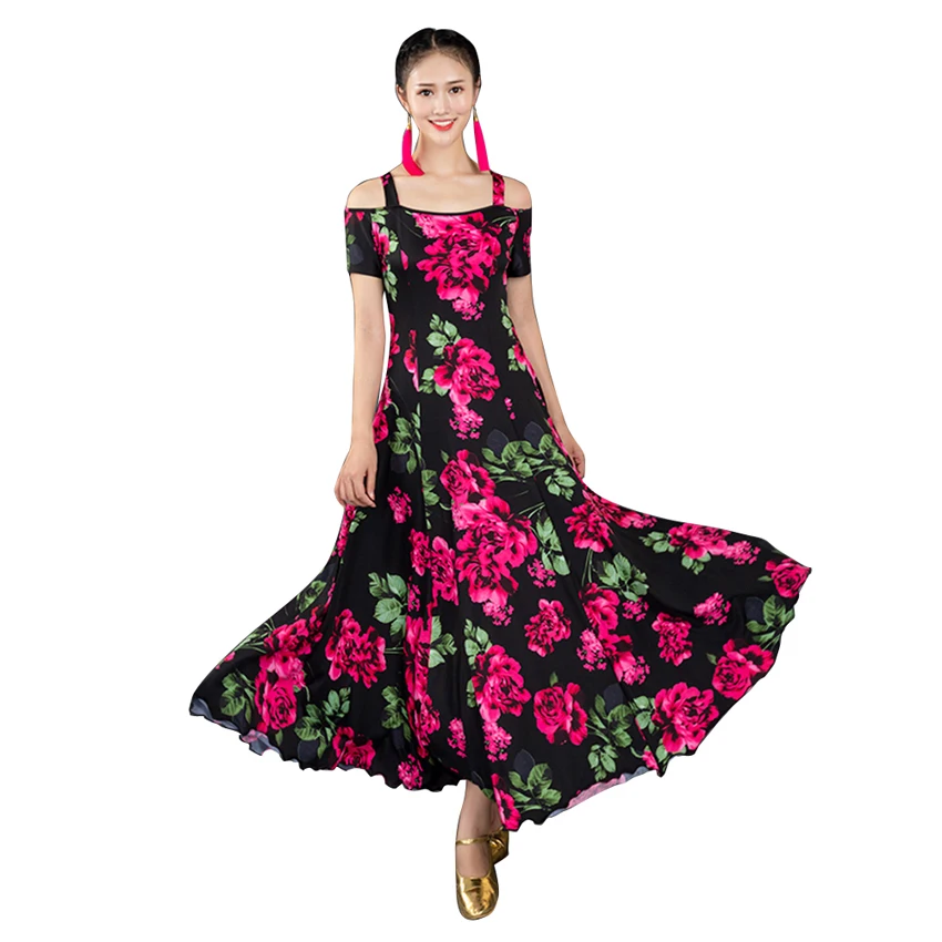 Floral Printing Short-sleeved Ballroom Dance Dresses For Woman Elegant Waltz Tango Ballroom Dance Gown Standard Dress Costume
Floral Printing Short-sleeved Ballroom Dance Dresses For Woman Elegant Waltz Tango Ballroom Dance Gown Standard Dress Costume