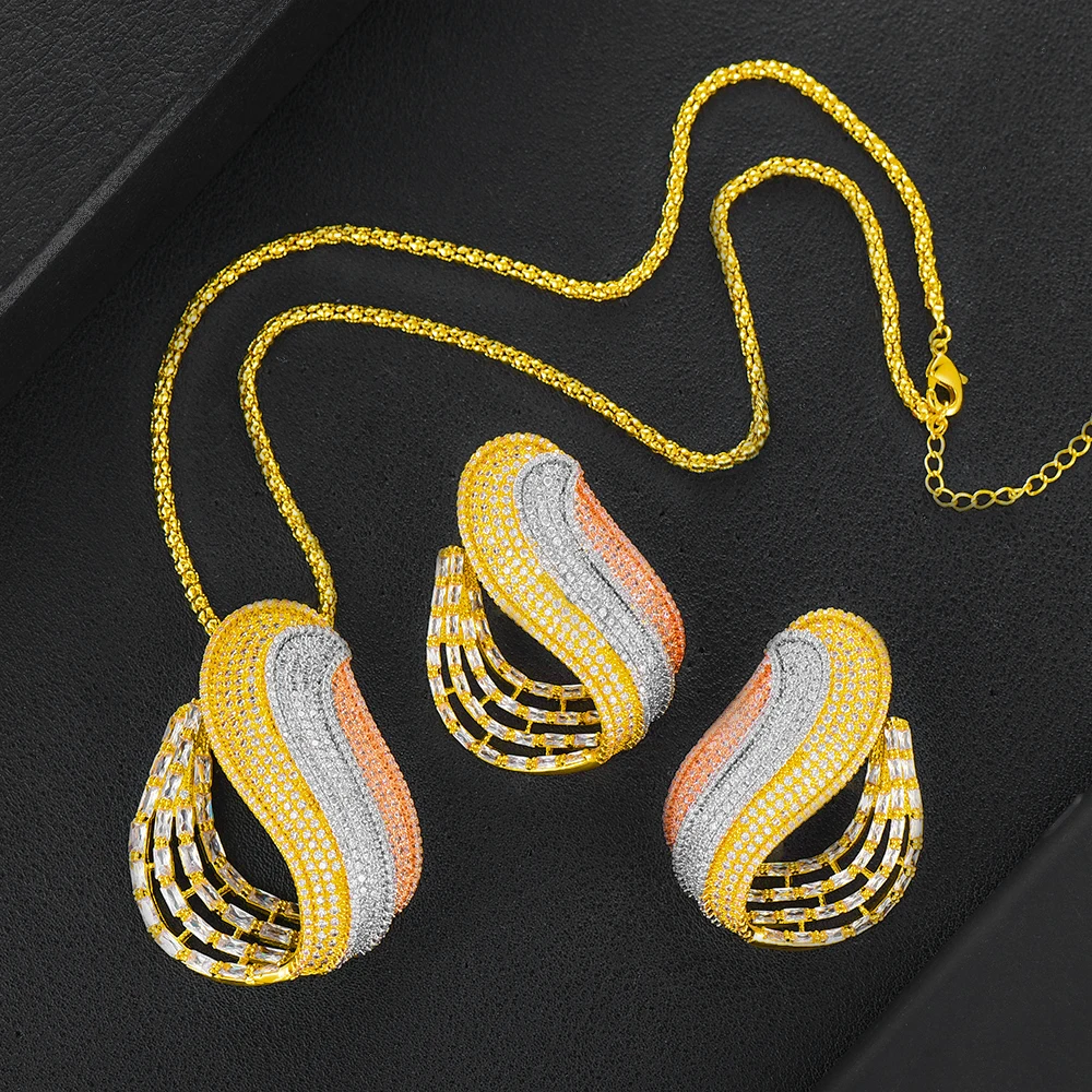 KellyBola New Luxury Ball Especially Cubic Zirconia Pendant Necklack Earrings For Dubai Women High Quality Jewelry Accessories
KellyBola New Luxury Ball Especially Cubic Zirconia Pendant Necklack Earrings For Dubai Women High Quality Jewelry Accessories