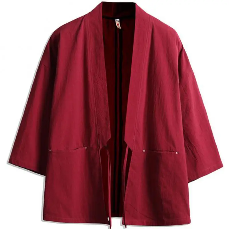 Japanese Kimono Cardigan Harajuku Men Red Cotton Kimono Haori Yukata Traditional Male Japanese Samurai Clothing PLUS SIZE 5XL
Japanese Kimono Cardigan Harajuku Men Red Cotton Kimono Haori Yukata Traditional Male Japanese Samurai Clothing PLUS SIZE 5XL