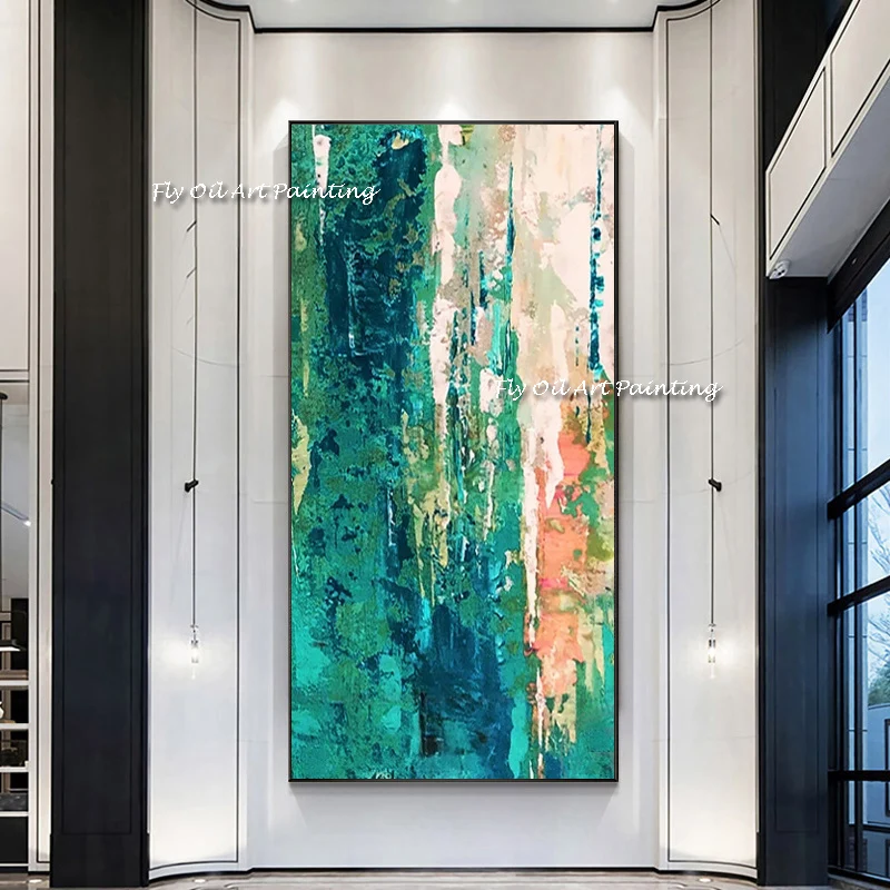 Large Size Green Gray Abstract Oil Painting Canvas Handmade Painting Best Art Home Decor Modern Decor For Living Room Gift 
Large Size Green Gray Abstract Oil Painting Canvas Handmade Painting Best Art Home Decor Modern Decor For Living Room Gift
