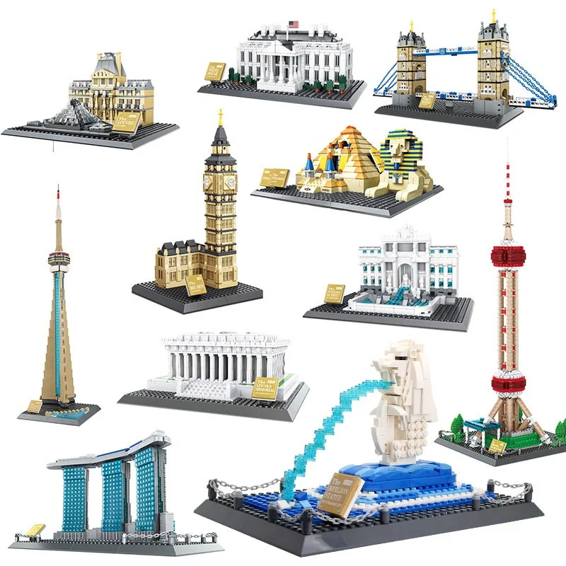 Creator Building Block World Famous Architecture Lincoln Memorial Pyramid Louvre White House Big Ben Educational Bricks Toy
Creator Building Block World Famous Architecture Lincoln Memorial Pyramid Louvre White House Big Ben Educational Bricks Toy