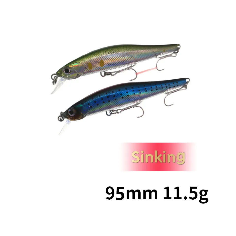 Swolfy Japanese Design Pesca Hard Fishing Lure 95mm 11.5g Sinking 1.5m Minnow Isca Artificial Baits For Bass Perch Pike Trout
Swolfy Japanese Design Pesca Hard Fishing Lure 95mm 11.5g Sinking 1.5m Minnow Isca Artificial Baits For Bass Perch Pike Trout