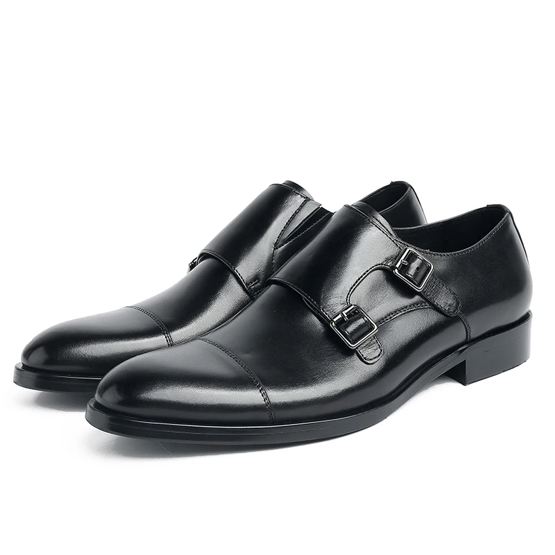 Fashion Black / Deep Brown Double Buckle Wedding Dress Shoes Genuine Leather Social Shoes Mens Business Shoes
Fashion Black / Deep Brown Double Buckle Wedding Dress Shoes Genuine Leather Social Shoes Mens Business Shoes