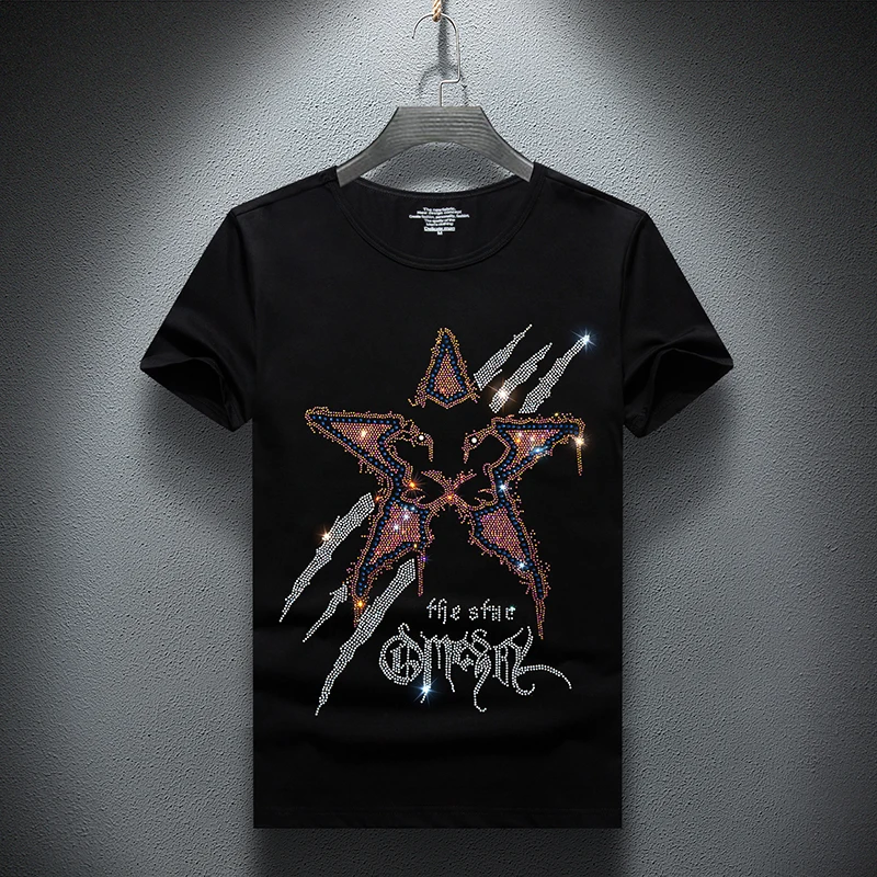 2021 Summer Hot Drill T-shirt Men Big Size Bottom Shirt Male Casual T-shirt Diamond Clothes Male High Quality Dropshipping
2021 Summer Hot Drill T-shirt Men Big Size Bottom Shirt Male Casual T-shirt Diamond Clothes Male High Quality Dropshipping