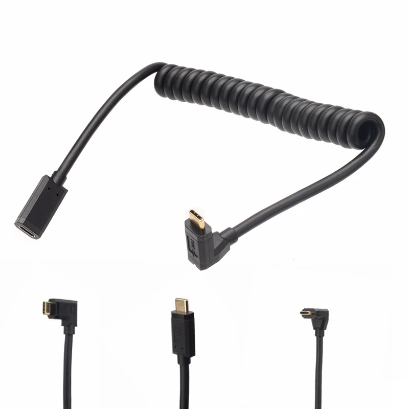 USB 3.1 Type-c Male To Female Extension Stretch Spring Cable Left/Right Up/Down 90/270 Degree Angle 10Gbps 4K USB C Type Coiled
USB 3.1 Type-c Male To Female Extension Stretch Spring Cable Left/Right Up/Down 90/270 Degree Angle 10Gbps 4K USB C Type Coiled